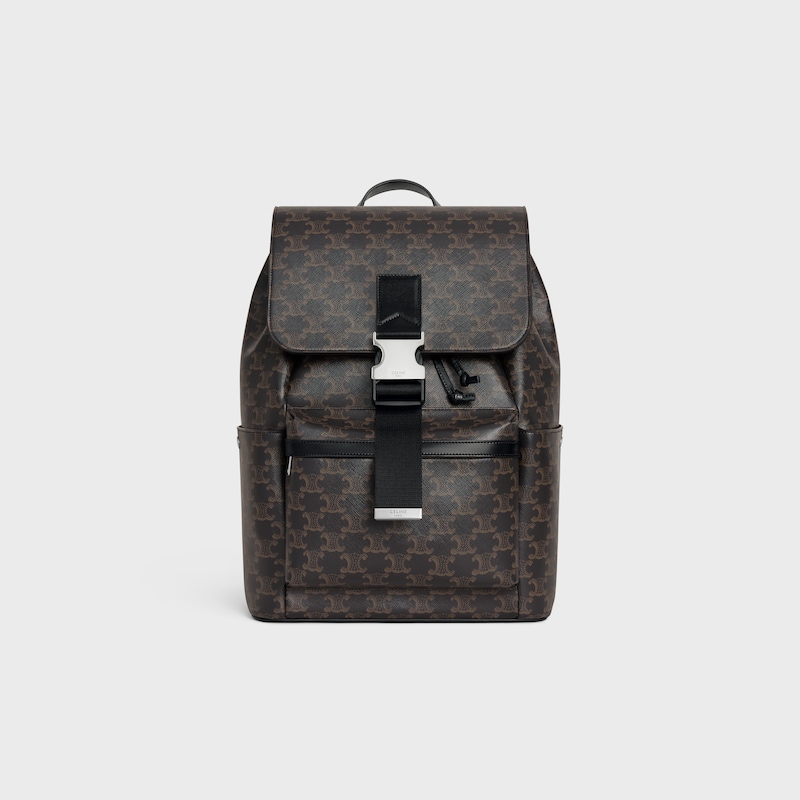 backpack in triomphe canvas and calfskin