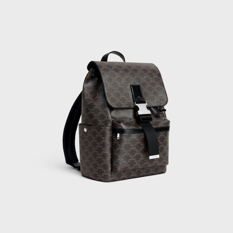 backpack in triomphe canvas and calfskin