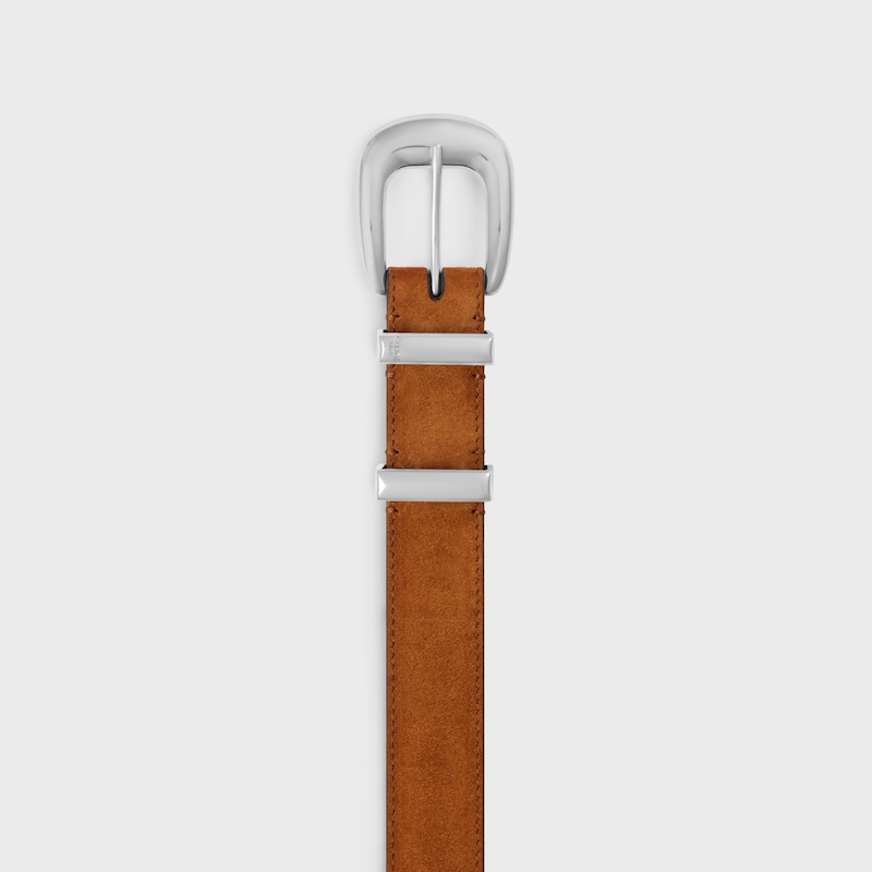 medium 25mm western belt in suede calfskin