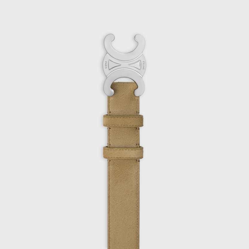 large 30mm triomphe belt in suede calfskin