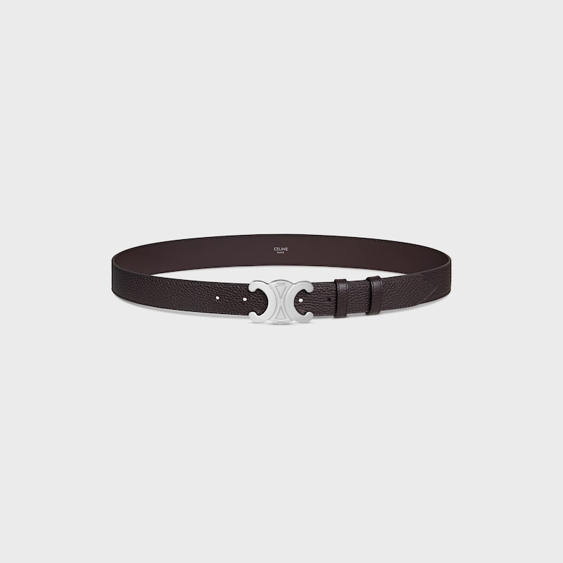 large 30mm triomphe belt in grained calfskin