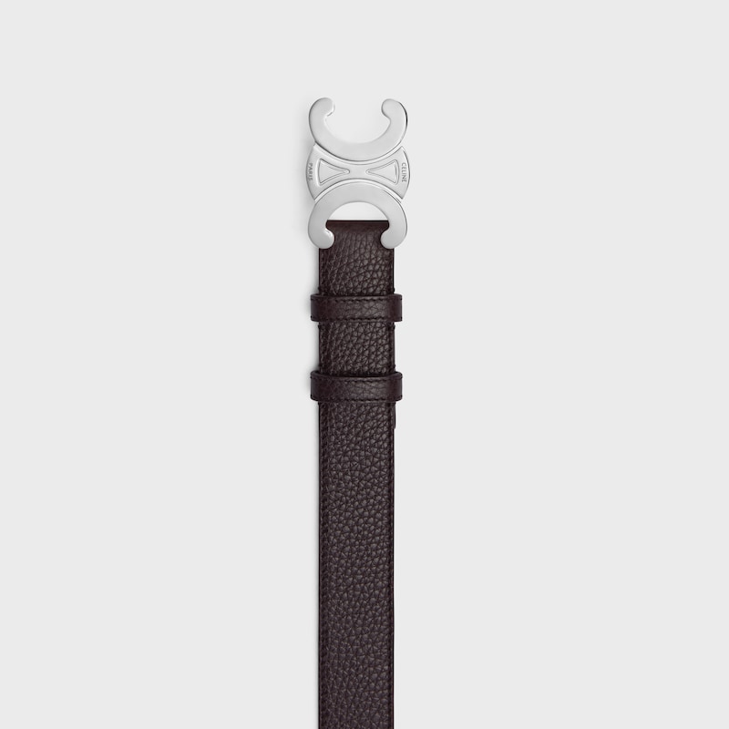 large 30mm triomphe belt in grained calfskin