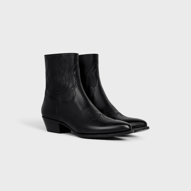 celine western zipped boots in calfskin