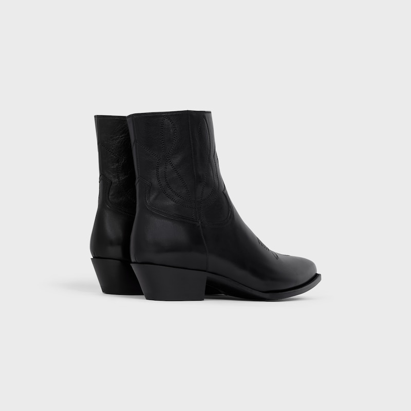 celine western zipped boots in calfskin