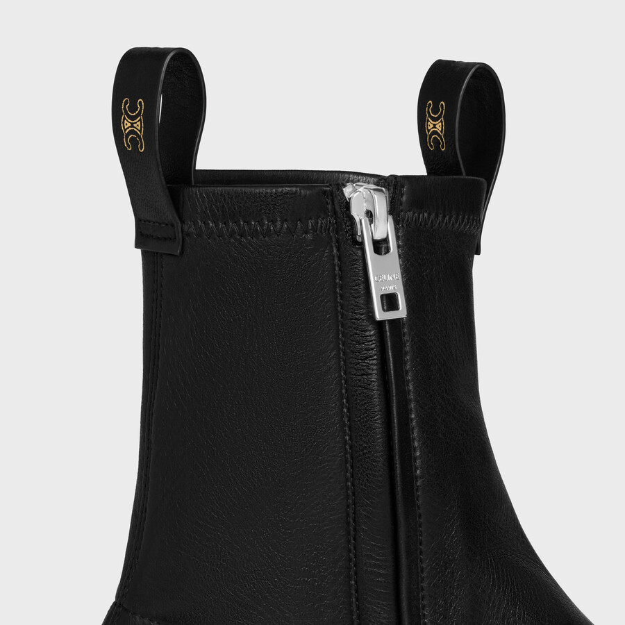 flow zipped boot in stretch lambskin