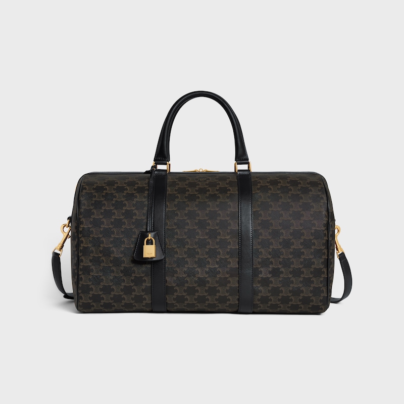 medium travel bag in triomphe canvas and calfskin