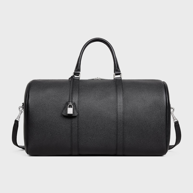 large travel bag in grained calfskin
