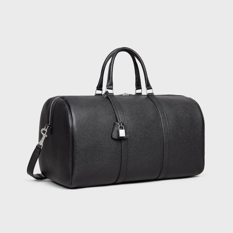 large travel bag in grained calfskin