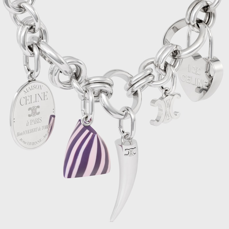celine charms berlingot in resin and brass with rhodium finish