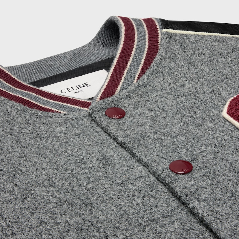 classic teddy jacket in wool tricotine
