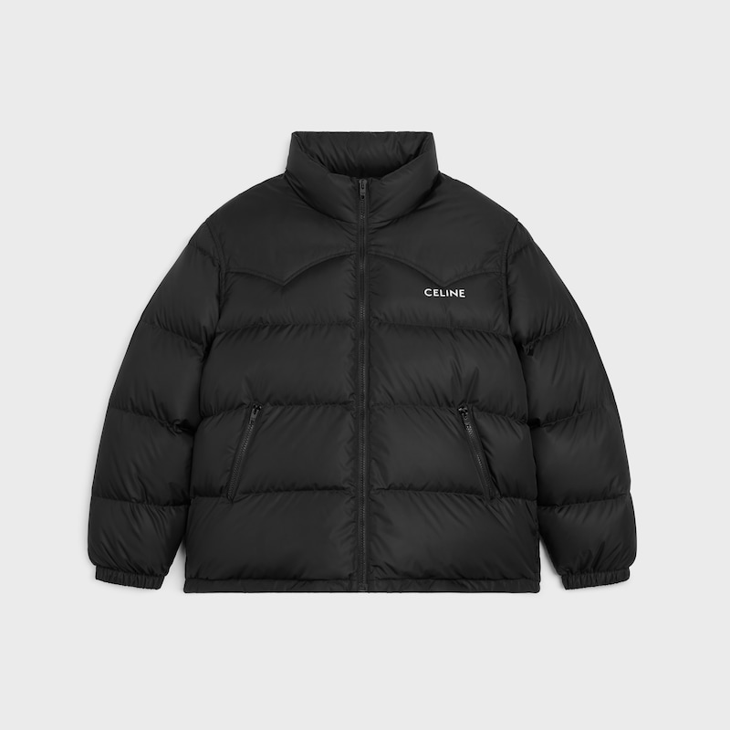 celine western down jacket in lightweight nylon