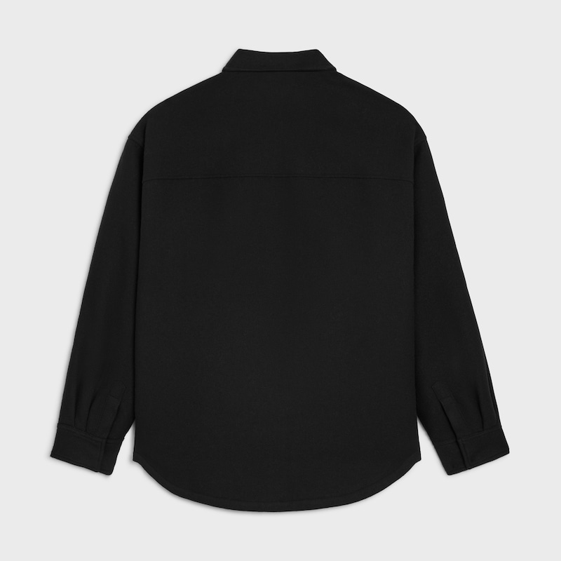 overshirt in wool flannel