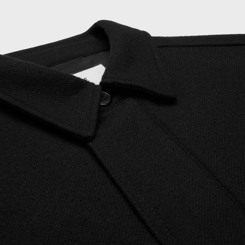 overshirt in wool flannel