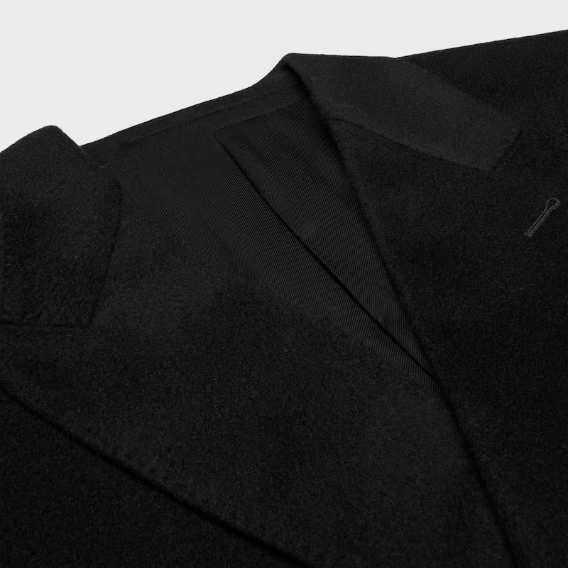 double-breasted coat in wool cloth