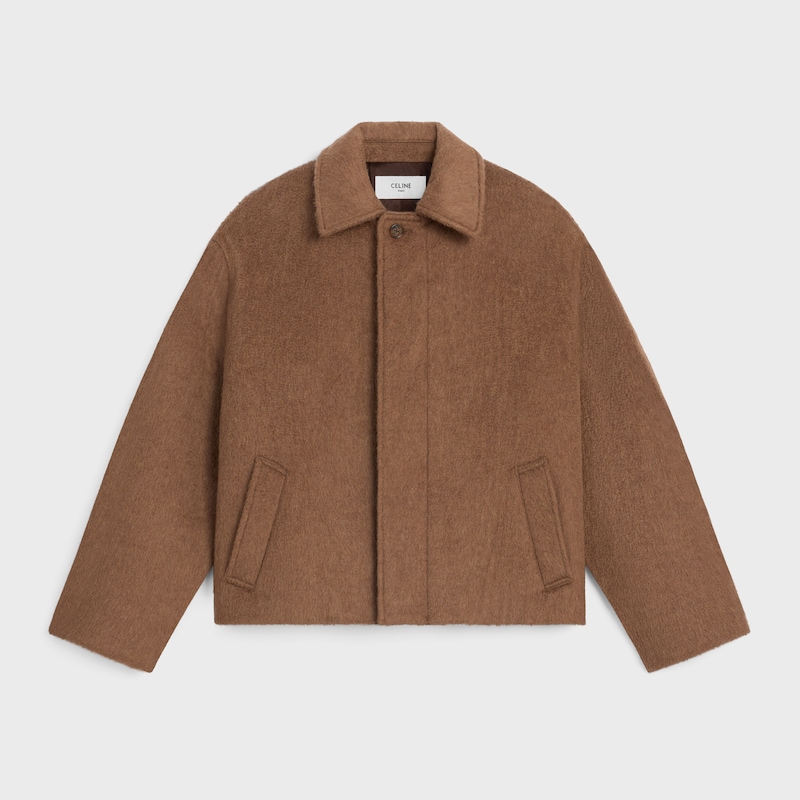 jacket in double-face cashmere and camel