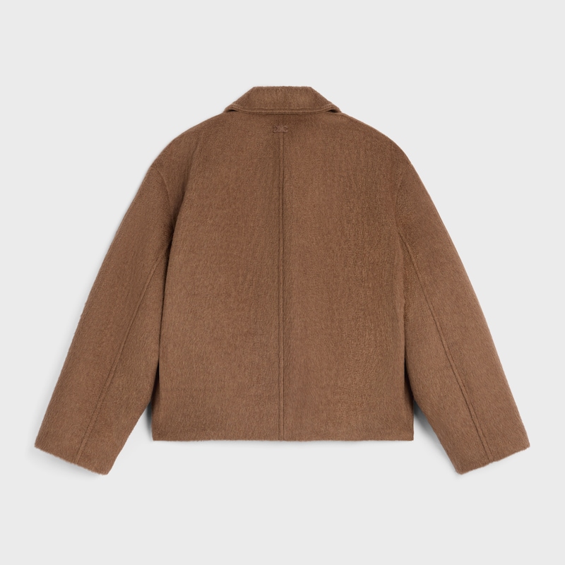 jacket in double-face cashmere and camel
