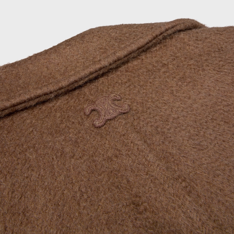 jacket in double-face cashmere and camel
