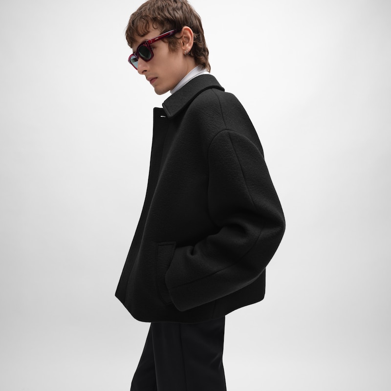 jacket in double-face wool felt