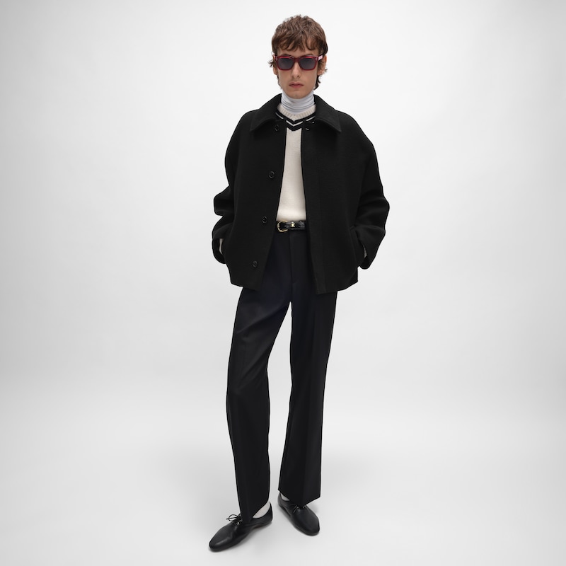 jacket in double-face wool felt