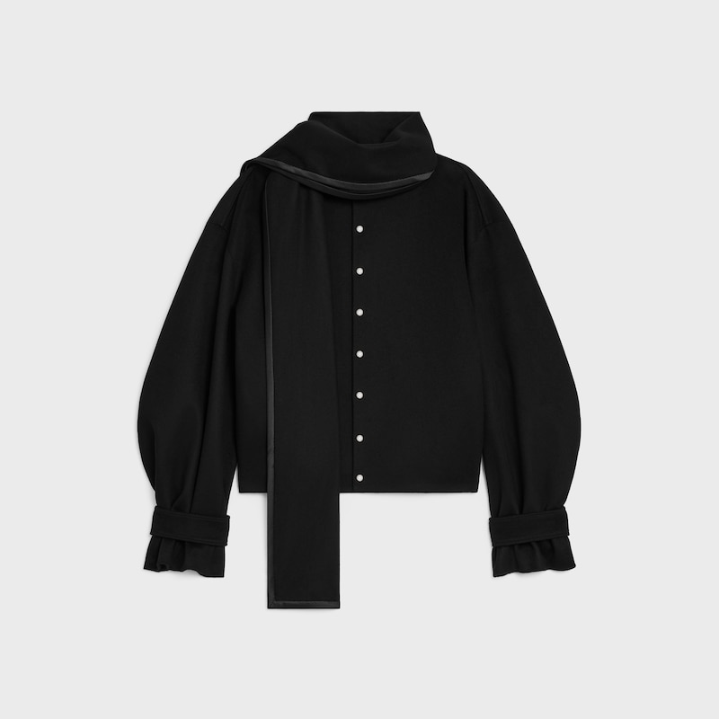 scarf jacket in wool cloth