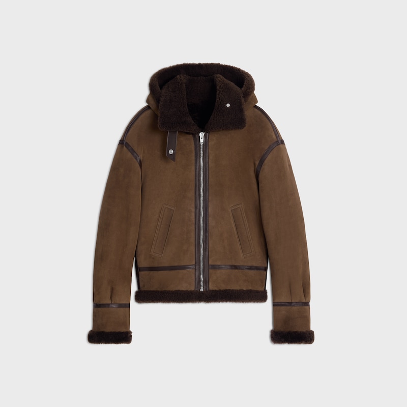 aviator jacket in suede