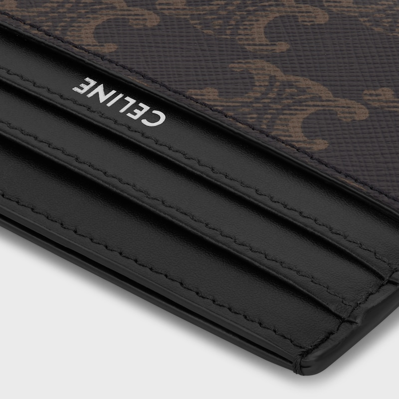large card holder in triomphe canvas and calfskin