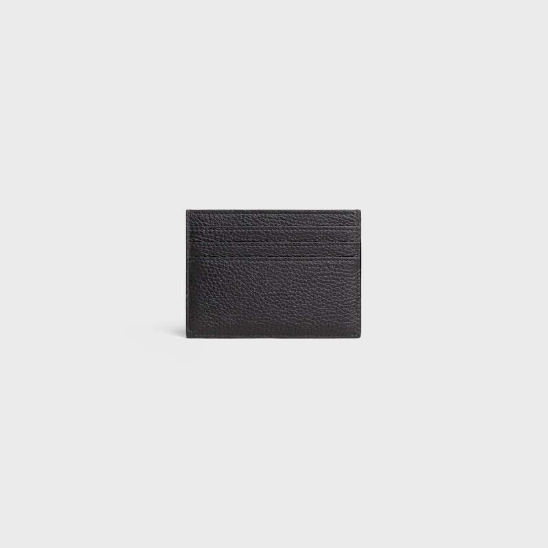 large card holder in grained calfskin