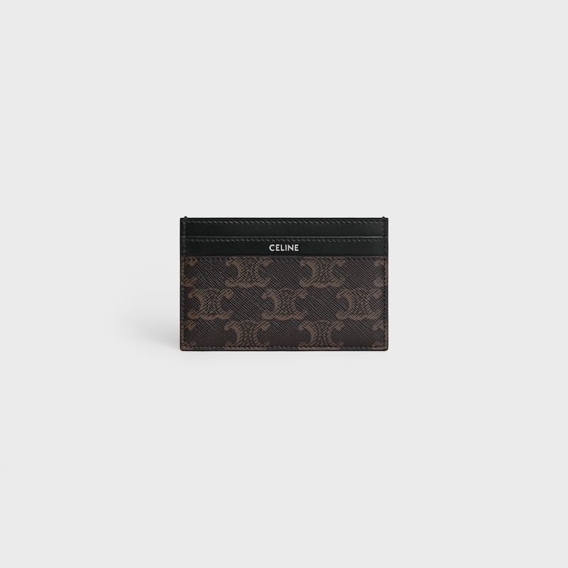 medium card holder in triomphe canvas and calfskin