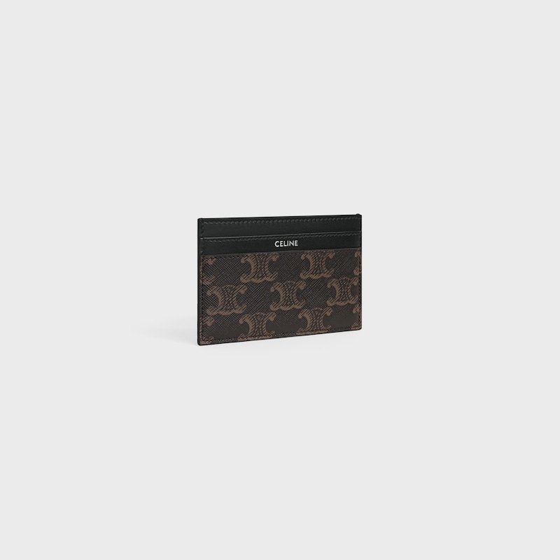 medium card holder in triomphe canvas and calfskin