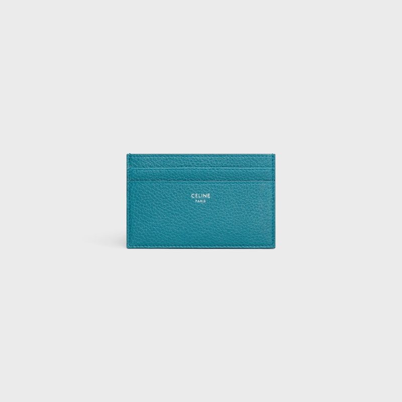 medium card holder in grained calfskin