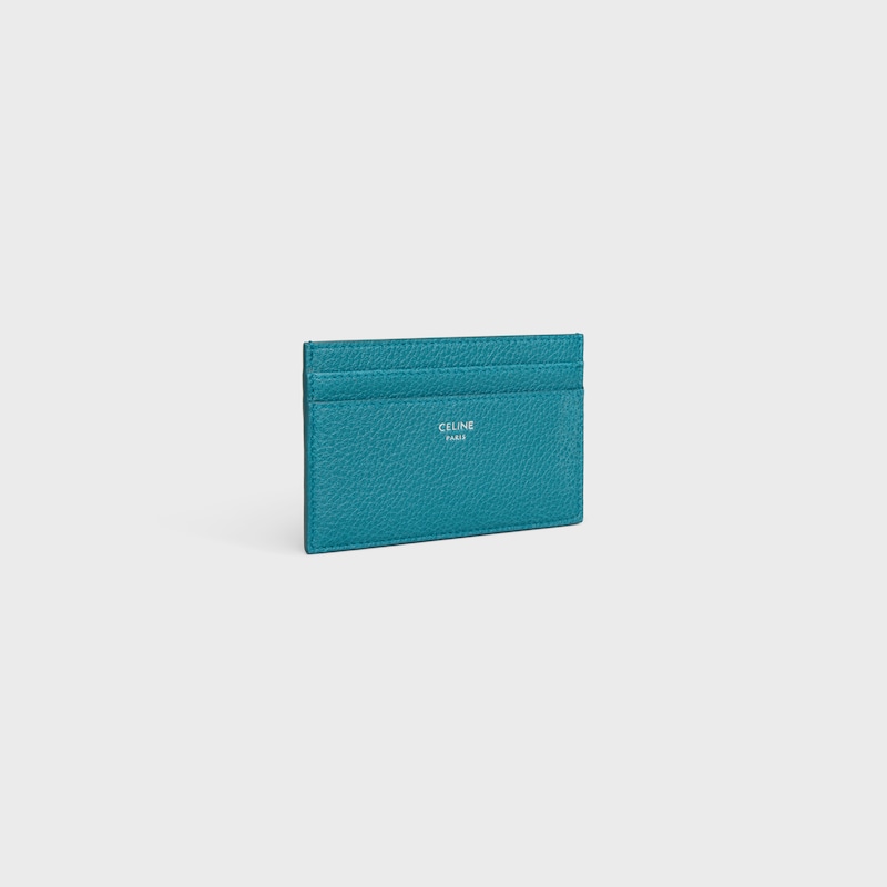 medium card holder in grained calfskin