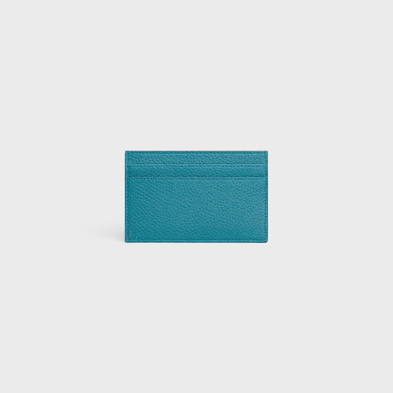 medium card holder in grained calfskin