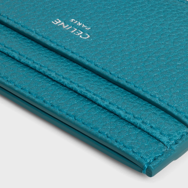 medium card holder in grained calfskin