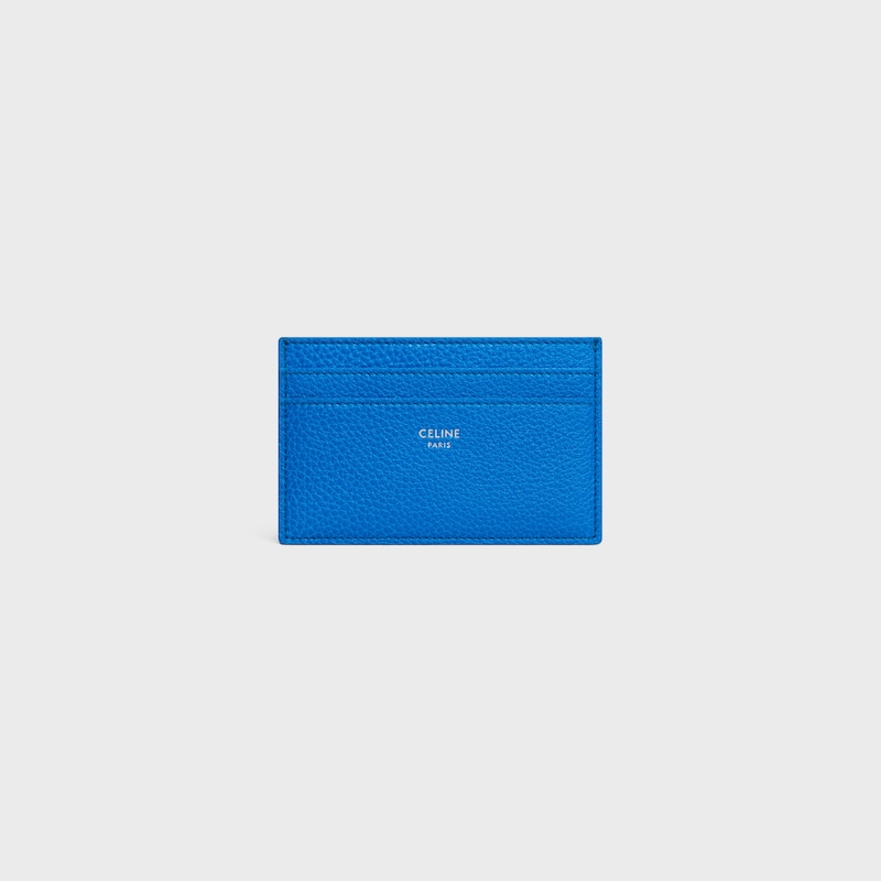 card holder in grained calfskin
