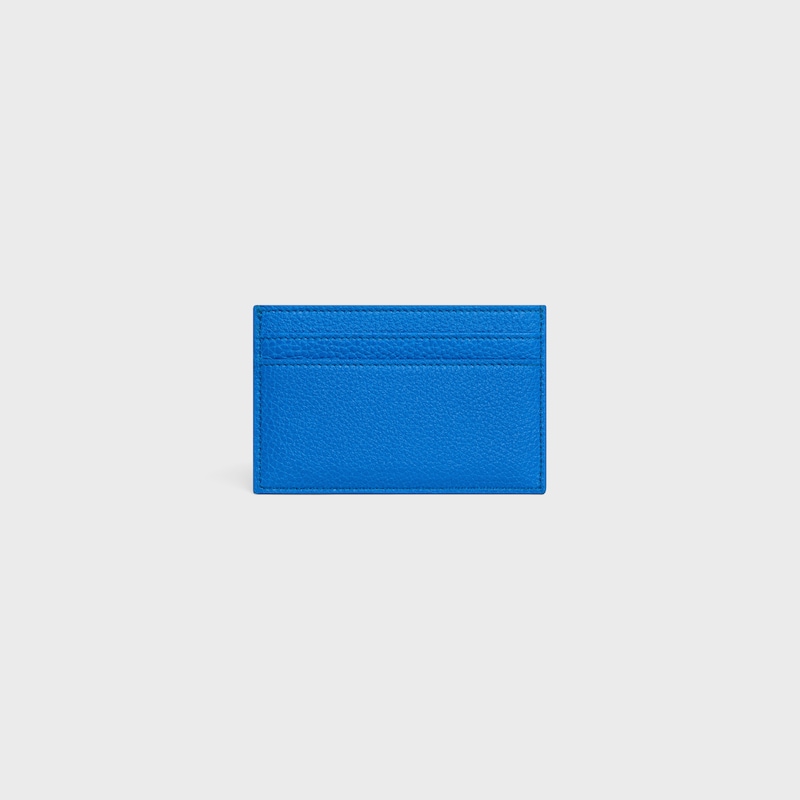 card holder in grained calfskin