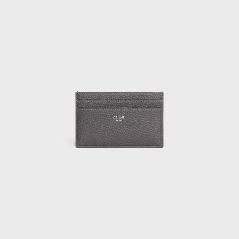 medium card holder in grained calfskin