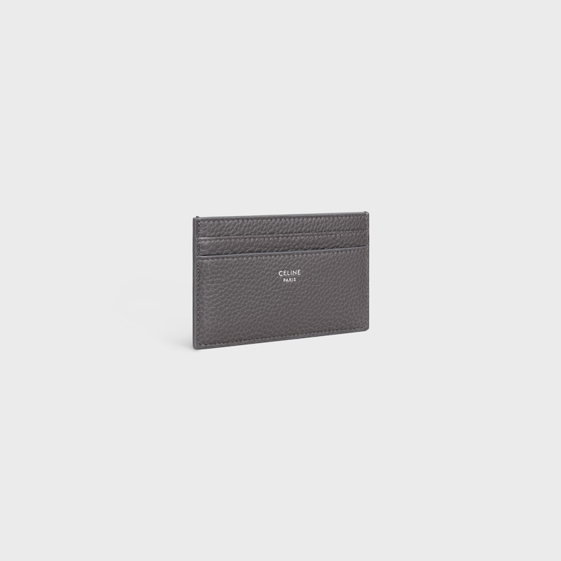 medium card holder in grained calfskin