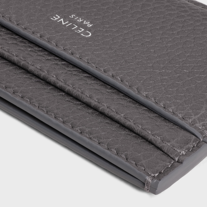 medium card holder in grained calfskin