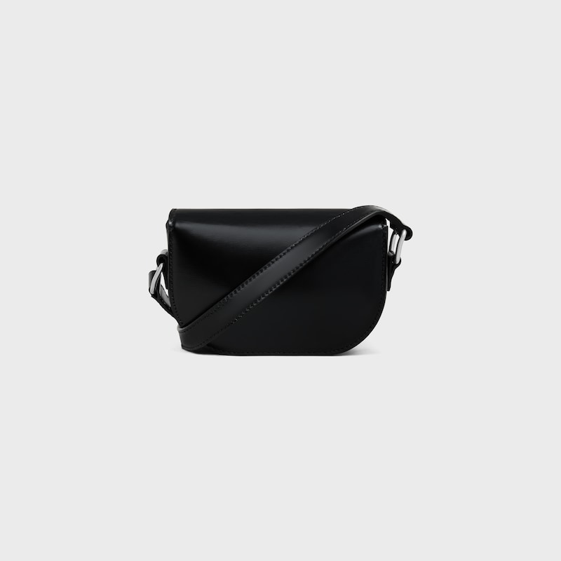 mini crossbody bag triomphe in shiny calfskin