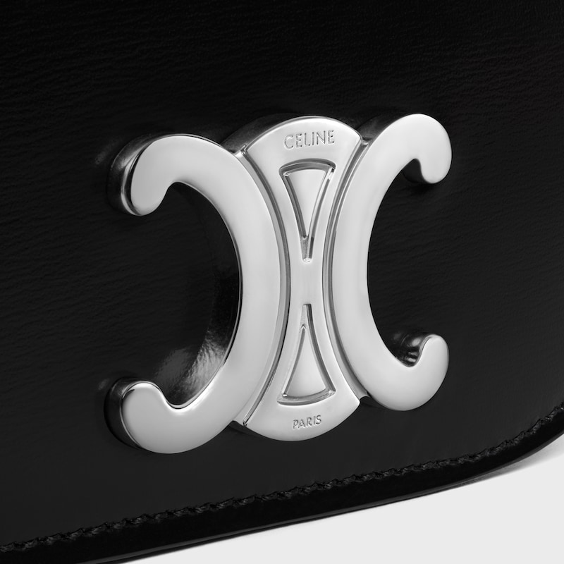 mini crossbody bag triomphe in shiny calfskin