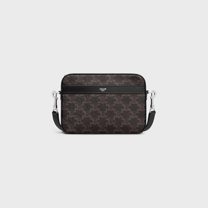 small messenger bag in triomphe canvas and calfskin