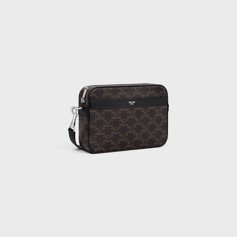 small messenger bag in triomphe canvas and calfskin