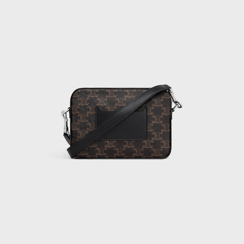 small messenger bag in triomphe canvas and calfskin