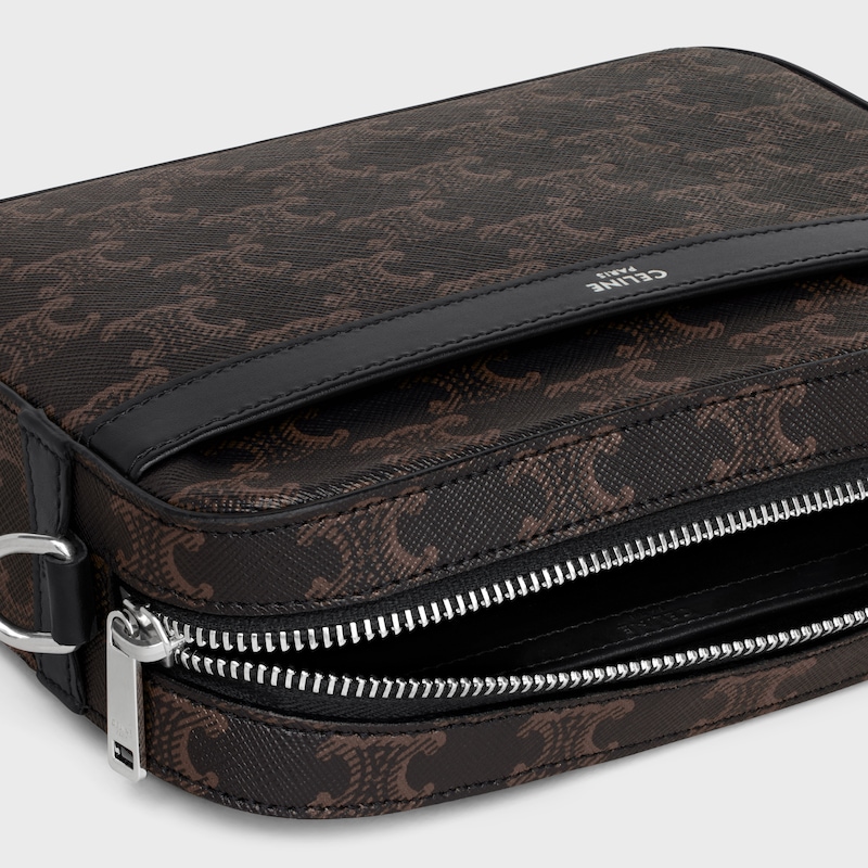 small messenger bag in triomphe canvas and calfskin