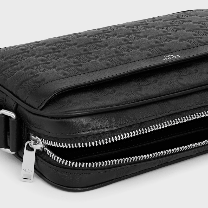 medium messenger bag in calfskin with triomphe embossed