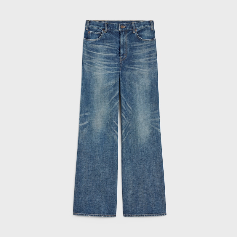 flared surf jeans in cotton denim