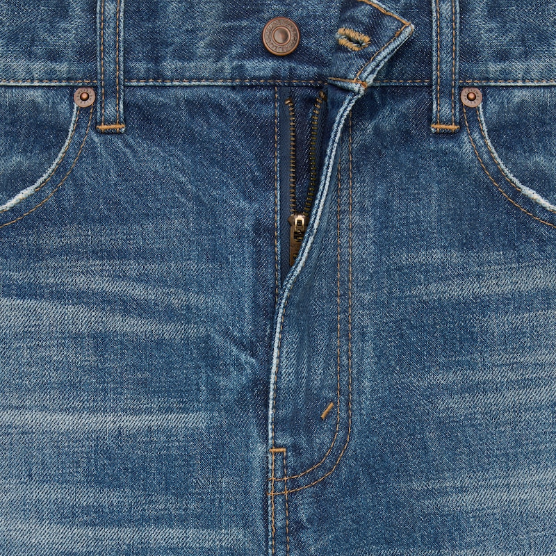 flared surf jeans in cotton denim