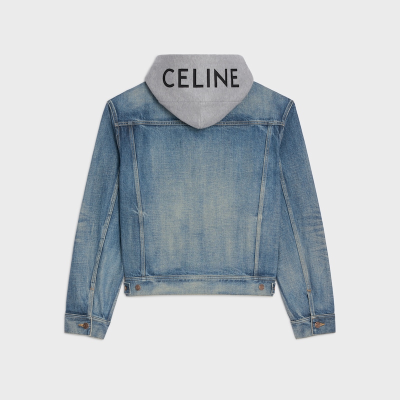 trucker jacket in cotton denim