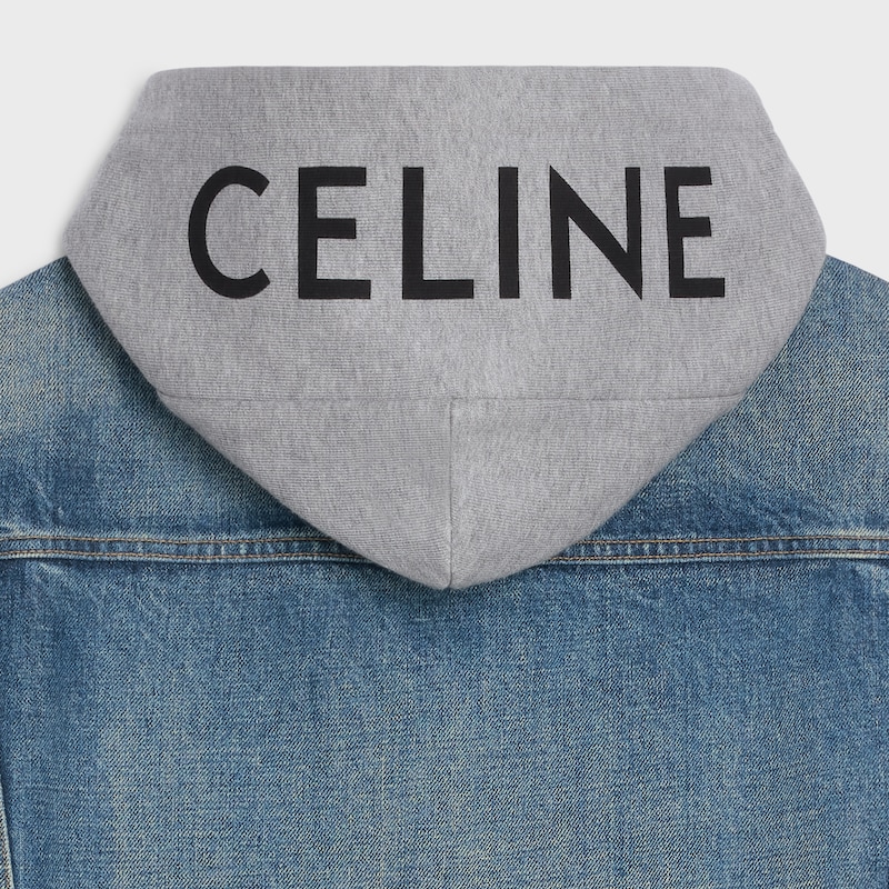 trucker jacket in cotton denim