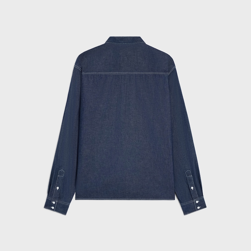 overshirt in cotton denim